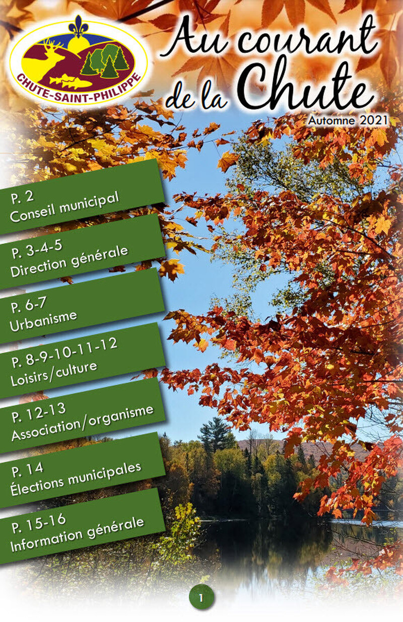Journal municipal Au courant de la Chute Vie municipale